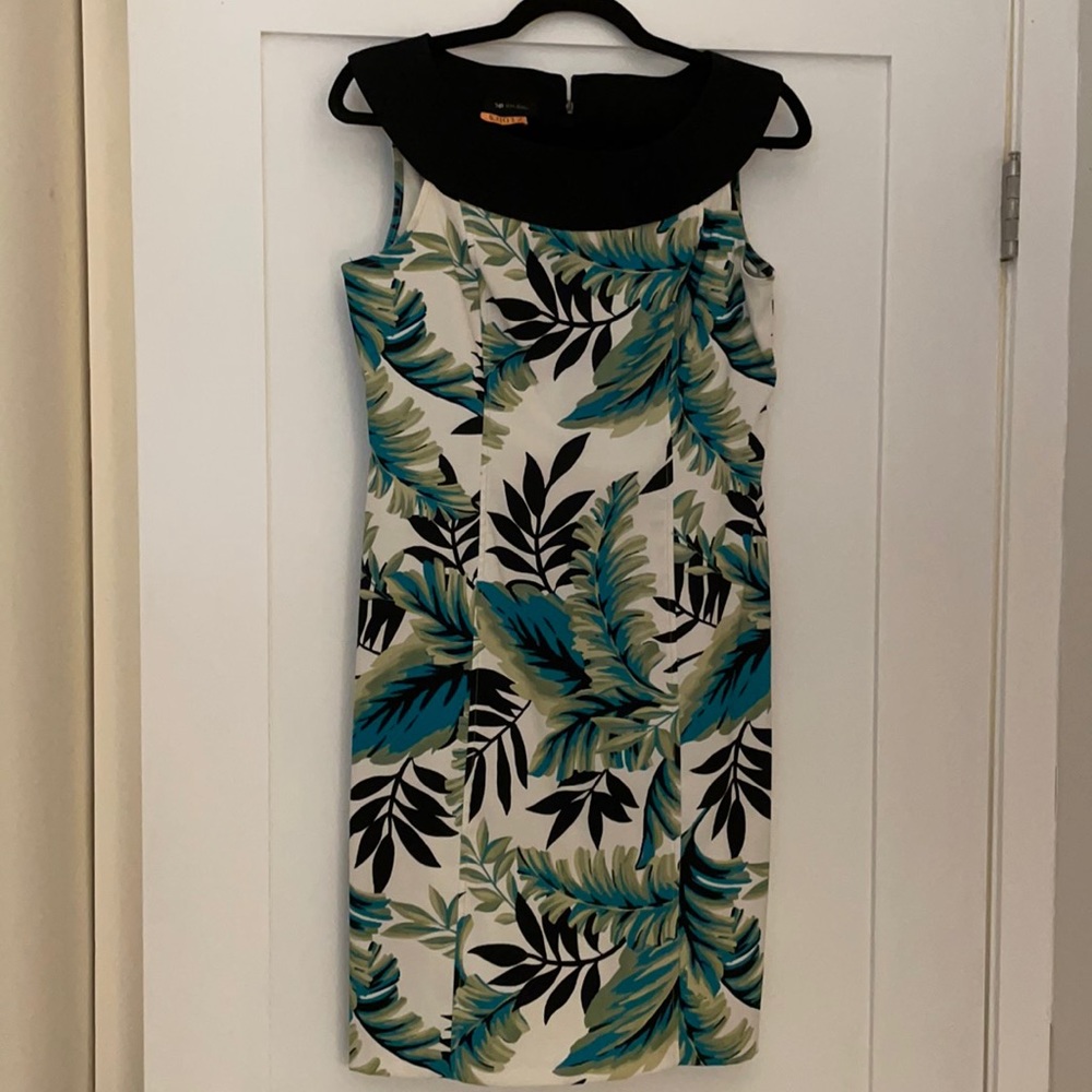 Tropical print sheath dress